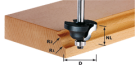 Фреза двухрадиусная HW S8 D31,7/R4/R4 Festool